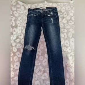 Hollister low waisted ripped jeans
